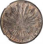 MEXICO. 8 Reales, 1882-Do JP. Durango Mint. NGC MS-62.