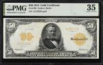 Fr. 1199. 1913 $50  Gold Certificate. PMG Choice Very Fine 35.