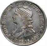 ECUADOR. 8 Reales, 1846-QUITO GJ. Quito Mint. PCGS Genuine--Repaired, AU Details.