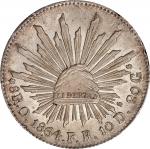 MEXICO. 8 Reales, 1864-O FR. Oaxaca Mint. PCGS MS-62.