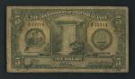 Government of British Guiana, 5 Dollars, Georgetown, 1st January 1942, serial number A/9 35274, obve