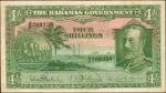 BAHAMAS. Bahamas Government. 4 Shillings, 1919. P-5. Very Fine.