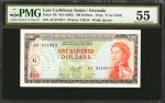 EAST CARIBBEAN STATES. East Caribbean Currency Authority. 100 Dollars, ND (1965). P-16i. PMG About U