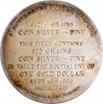 1896 Bryan Dollar. Silver. 52.1 mm. 53.1 grams. HK-786, Schornstein-17, var. Mint State, Lightly Cle