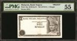 1976-81年马来西亚国家银行1令吉。单面 。PMG About Uncirculated 55.