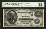 Dundee, New York. 1882 Date Back $5 Fr. 537. The Dundee NB. Charter #2463. PMG Choice Very Fine 35 E