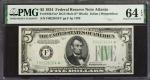 Fr. 1956-Fm*. 1934 $5  Federal Reserve Mule Star Note. Atlanta. PMG Choice Uncirculated 64 EPQ.