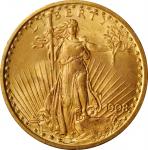 1908 Saint-Gaudens Double Eagle. No Motto. MS-64 (PCGS). OGH--First Generation.