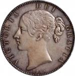 GREAT BRITAIN. Crown, 1845. London Mint. Victoria. PCGS MS-62.
