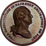 Circa 1861 U.S. Mint Oath of Allegiance medal. Musante GW-476, Baker-279B, Julian CM-2. Bronze. MS-6