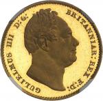 GRANDE-BRETAGNE - UNITED KINGDOMGuillaume IV (1830-1837). Souverain, 2e buste, Flan bruni (PROOF) 18