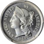 1886 Nickel Three-Cent Piece. Proof-67+ (PCGS). CAC.