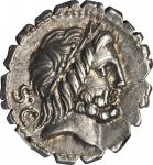 ROMAN REPUBLIC. Q. Antonius Balbus. AR Denarius Serratus (4.01 gms), Rome Mint, ca. 83/2 B.C. NGC AU