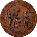 1886 Albany, New York Charter Bicentennial Medal. Bronze. 51 mm. By George Hampden Lovett. Choice Mi