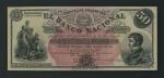 El Banco Nacional, Argentina, 50 Pesos, Buenos Aires, 1st January 1883, series B, 000000, BW&Co perf