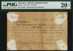 Government of Gibraltar, Emergency World War I issue, 5, 6 August 1914, Series A, black serial numbe