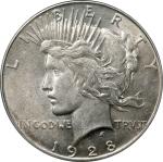 1928 Peace Silver Dollar. AU-55 (PCGS).