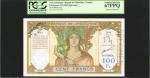 NEW CALEDONIA. Banque de LIndo-Chine. 100 Francs, ND (1963). P-42es. Specimen. PCGS Superb Gem New 6