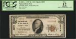 Amityville, New York. 1929 Ty. 1 $10 Fr. 1801-1. The First NB. Charter #8873. PCGS Currency Fine 12 