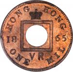 HONG KONG. Mil, 1865. PCGS MS-65 RD Secure Holder.