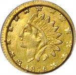 1876 Round 50 Cents. BG-1038. Rarity-4. Indian Head. AU-50 (PCGS).