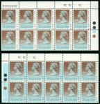 Hong KongQueen Elizabeth II1989 $1.80 top left corner marginal block of ten, unmounted mint with blu
