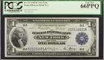 Fr. 712. 1918 $1  Federal Reserve Bank Note. New York. PCGS Currency Gem New 66 PPQ.