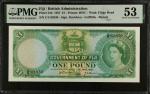 FIJI. Government of Fiji. 1 Pound, 1957. P-53b. PMG About Uncirculated 53.
