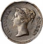 STRAITS SETTLEMENTS. 1/4 Cent, 1845. Calcutta Mint. PCGS MS-63 Brown Gold Shield.