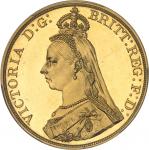 GRANDE-BRETAGNEVictoria (1837-1901). 5 livres (5 pounds), jubilé de la Reine, sans signature au reve