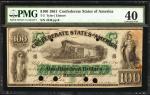 T-5. Confederate Currency. 1861 $100. PMG Extremely Fine 40.