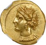 ZEUGITANA. Carthage. AV Stater (9.31 gms), Carthage Mint, ca. 350-320 B.C. NGC Ch AU, Strike: 4/5 Su