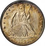 1844 Liberty Seated Half Dollar. WB-4. Rarity-3. Misplaced Date. MS-63 (NGC). CAC. OH.