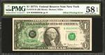 Lot of (4) Fr. 1910-B. 1977A $1 Federal Reserve Notes. New York. PMG About Uncirculated 58 EPQ to Ge