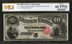 Fr. 111. 1880 $10 Legal Tender Note. PCGS Banknote Gem Uncirculated 66 PPQ.
