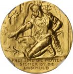 SWITZERLAND. Schwyz. Cantonal Shooting Festival Award Gold Medal, 1952. NGC MEDAL MS-68.
