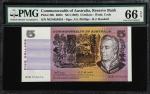 AUSTRALIA. Reserve Bank of Australia. 5 Dollars, ND (1969). P-39b. R203. PMG Gem Uncirculated 66 EPQ