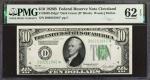 Fr. 2002-Ddgs*. 1928B $10  Federal Reserve Note Star Note. Cleveland. PMG Uncirculated 62 EPQ.