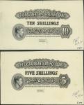 East African Currency Board, a printers archival die proof 5 shillings, ND (1941), black and white, 