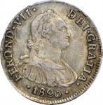 COLOMBIA. 1820/0-MF 2 Reales. Popayán mint. Ferdinand VII (1808-1833). Restrepo 114.16. EF-45 (PCGS)