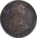 MEXICO. 8 Reales, 1786-Mo FM. Mexico City Mint. Charles III. PCGS AU-55.