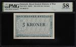 DENMARK. Royal Danish Ministry of War. 5 Kroner, 1947. P-M11. PMG Choice About Uncirculated 58.