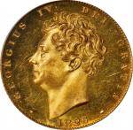GREAT BRITAIN. 1/2 Sovereign, 1826. London Mint. George IV. NGC PROOF-63 Cameo.