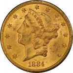 1884-CC Liberty Head Double Eagle. MS-62+ (PCGS). CAC.