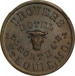 1863年密苏里州圣路易斯Drovers酒店 NGC MS 64 Missouri--St. Louis. 1863 Drovers Hotel