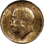 GREAT BRITAIN. Sovereign, 1911. London Mint. George V. NGC Unc Details--Reverse Damage.