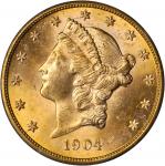 1904-S Liberty Double Eagle. MS-63 (PCGS). CAC--Gold Label. OGH--First Generation.