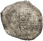 CHINESE CHOPMARKS: MEXICO: Felipe IV， 1621-1665， AR cob 8 reales 4027。85g41， KM-45， crowned shield  