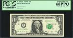 Lot of (2). Fr. 3001-L. 2013 $1  Federal Reserve Notes. San Francisco. PCGS Currency Gem New 65 PPQ 