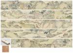 清末谭钟岳手绘《清末人文世俗百态》超长绢画手卷一件。尺寸：856.9×21.4cm